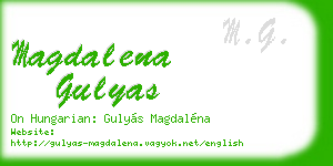 magdalena gulyas business card